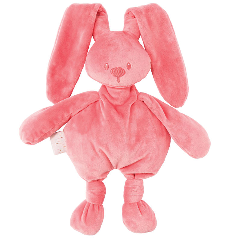  lapidou peluche lapin rose corail 30 cm 